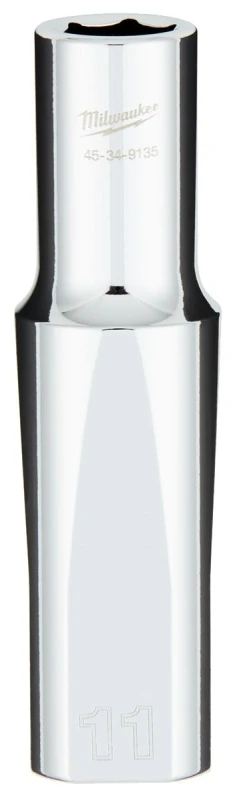 1/2 In. Drive 11 Mm 6-point Deep Metric Socket With Four Flat Sides