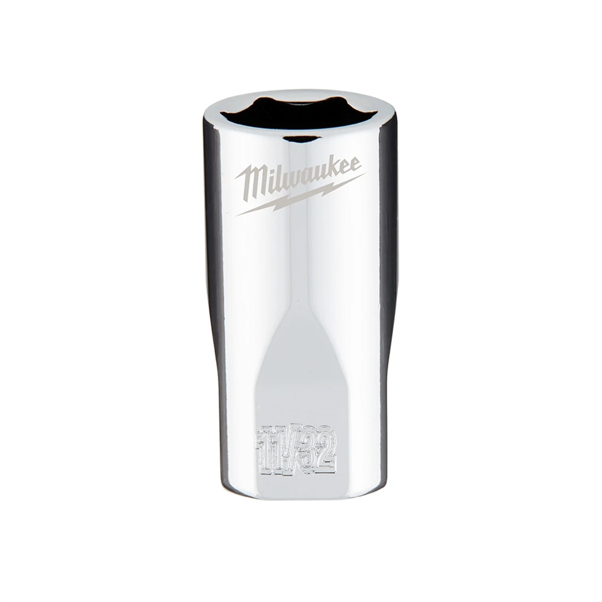 1/4 In. Drive 11/32 In. 6-point Shallow Standard Socket With Four Flat Sides