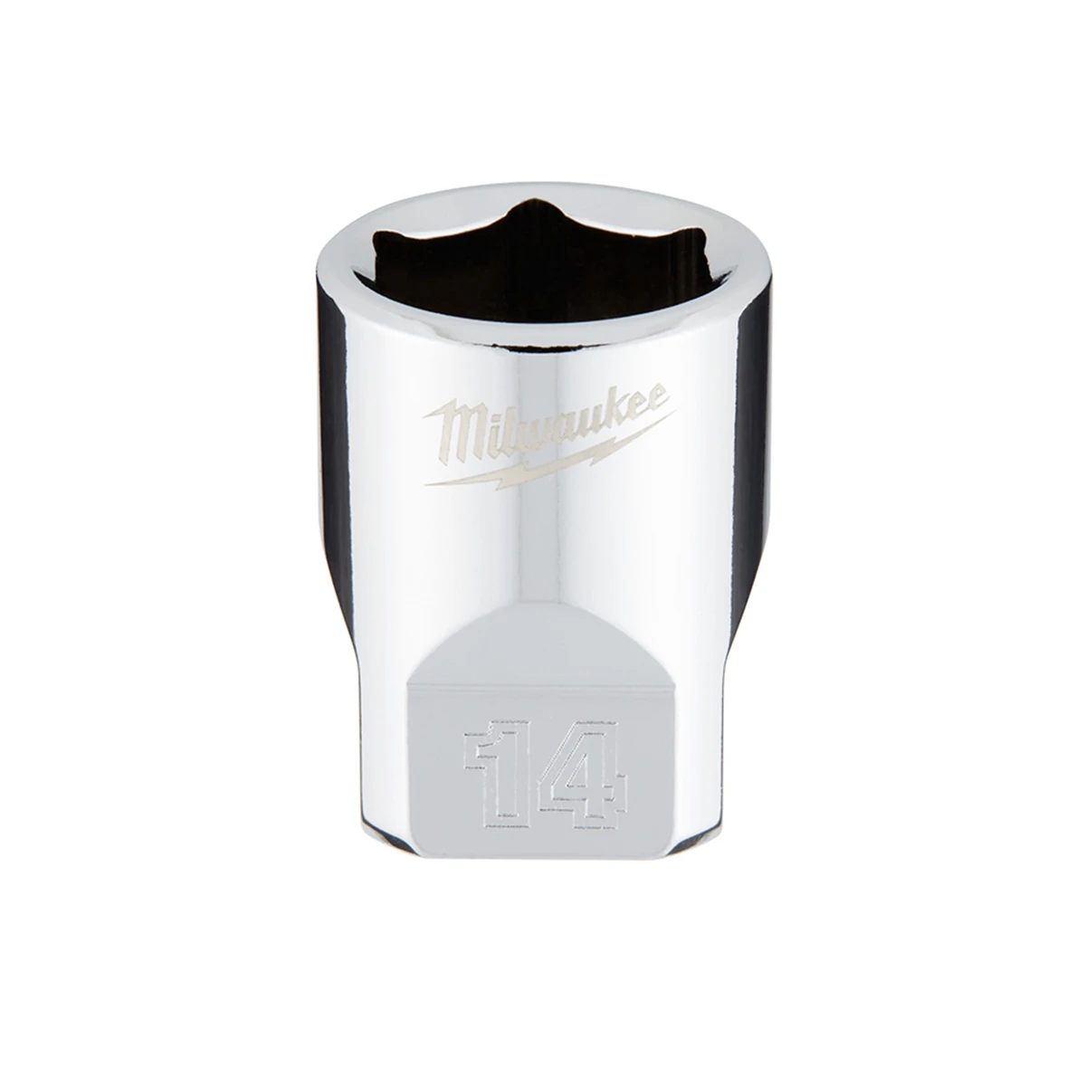 1/4 In. Drive 14 Mm 6-point Shallow Metric Socket With Four Flat Sides