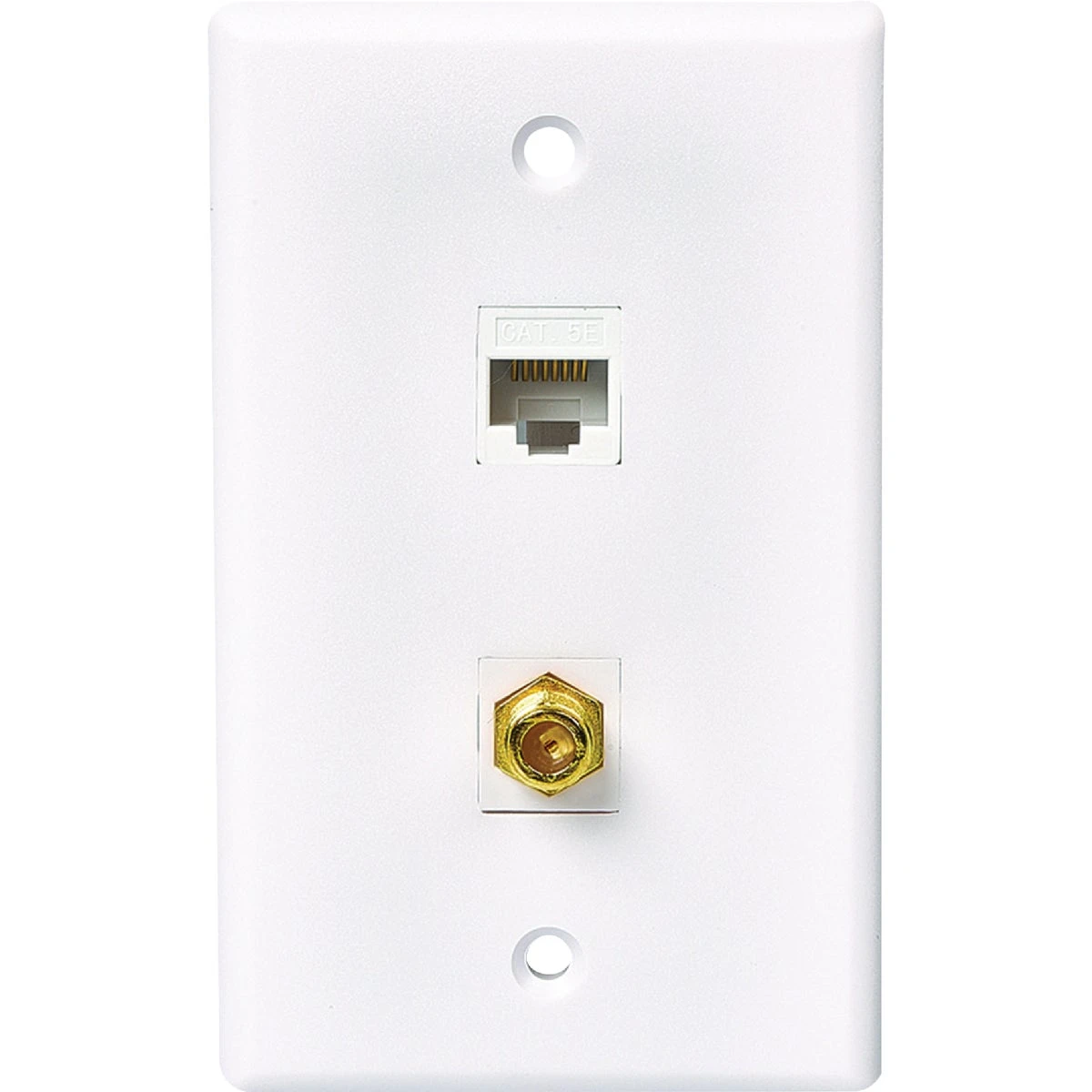 Coax Wall Plate, Cat5/6