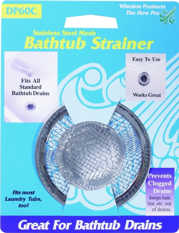 Drain Protector 2-3/4 In. D Chrome Stainless Steel Mesh Strainer