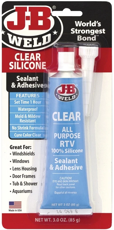 3 Oz. Clear All-purpose Rtv Silicone Sealant & Adhesive - High Strength Gel