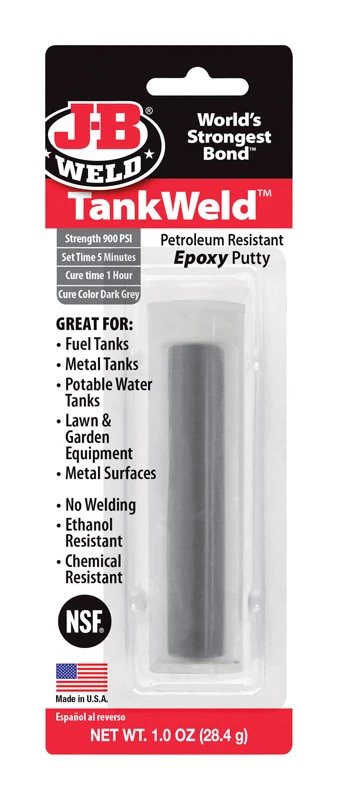 Tankweld 1 Oz. Gray High Strength Epoxy Putty For Metal Repairs