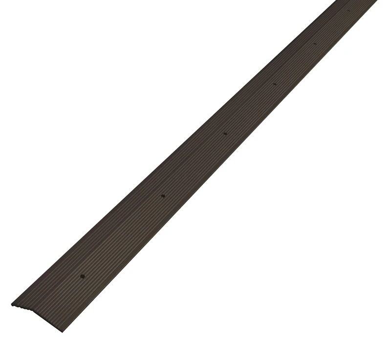 Forest Brown Fluted 2 In. X 36 In. Aluminum Carpet Trim For Smooth Transitions