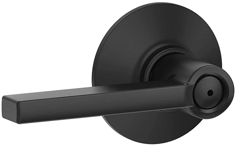 Latitude Bed & Bath Lever Handleset, Matte Black