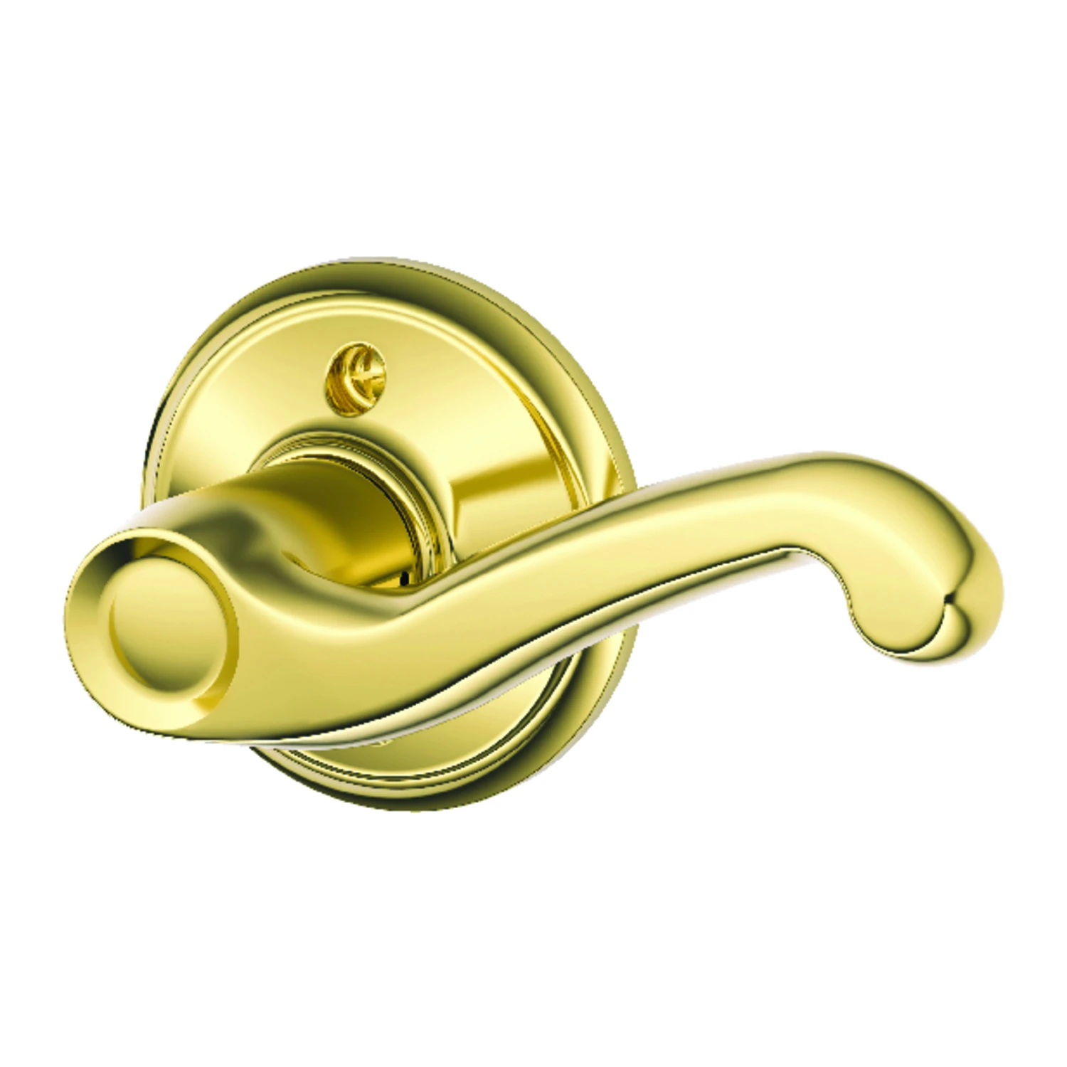 Brass Finish Right-Hand Dummy Lockset for Door Hardware