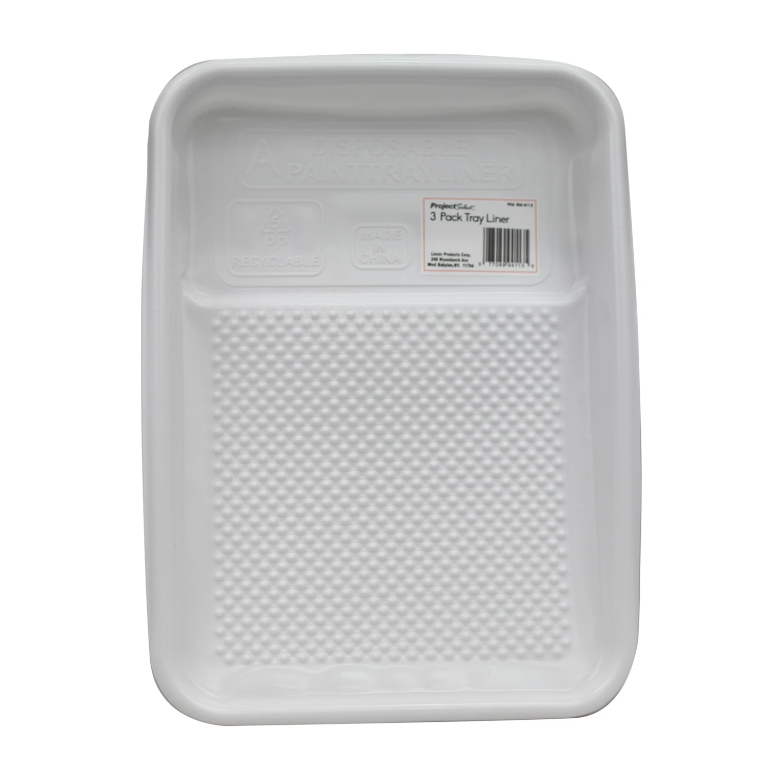 Paint Tray Liners, White Plastic, 9 In., 3-Pk.