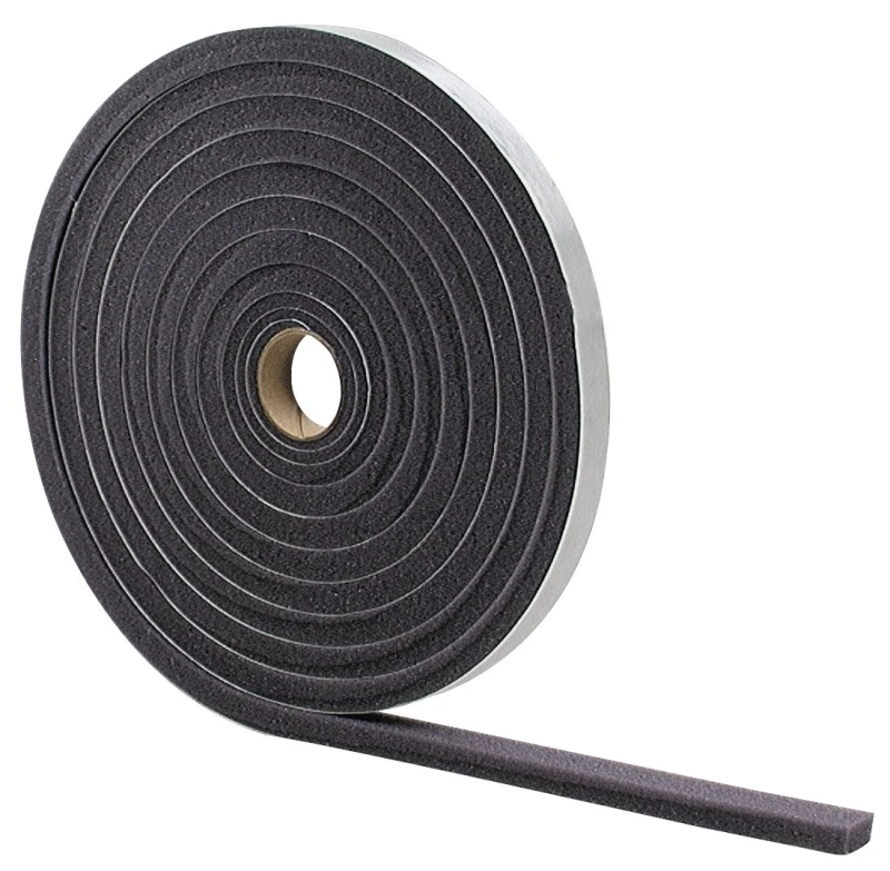 3/4" W X 1/2" T X 17' L Gray Foam Weatherstrip Tape For Doors And Windows
