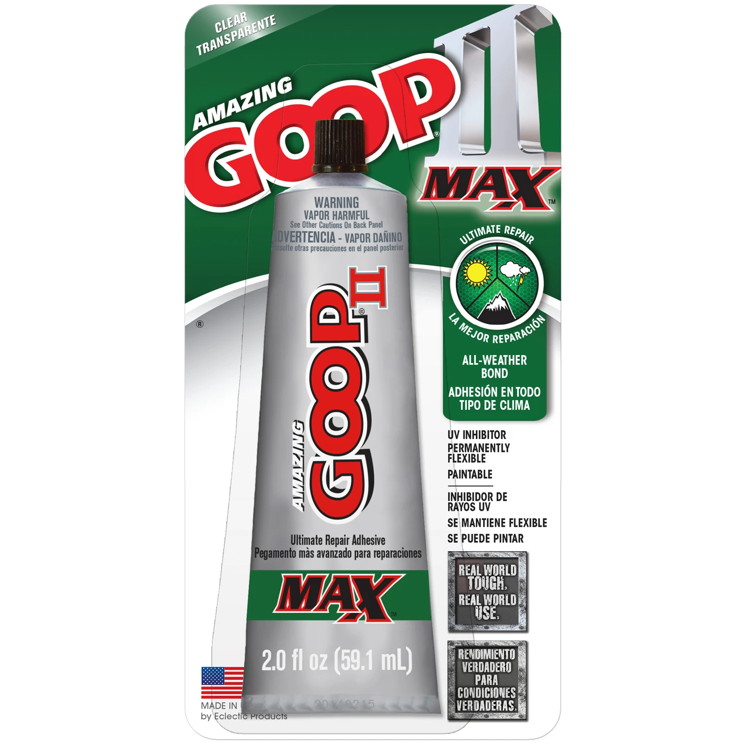 Ii Max 2 Oz. All Weather High Strength Adhesive For Indoor And Outdoor Use