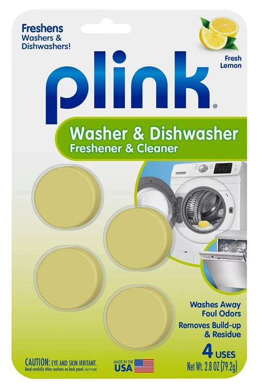 Washer & Dishwasher Freshener & Cleaner, Fresh Lemon Scent, 4-Ct.