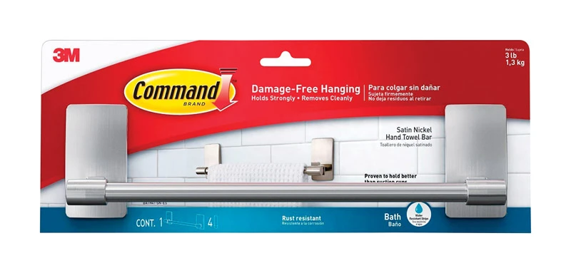 3M Command Medium Plastic Hand Towel Bar 11-3/4 in. L 1 pk