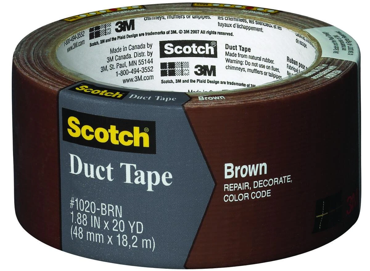 1.88 In. W X 20 Yd L Brown Solid Duct Tape - Model 3920-br