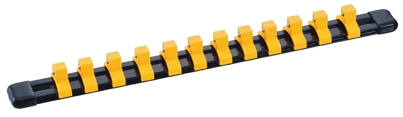 Three Eighths Inch Drive Socket Storage Clip Rail Fourteen Inch Long