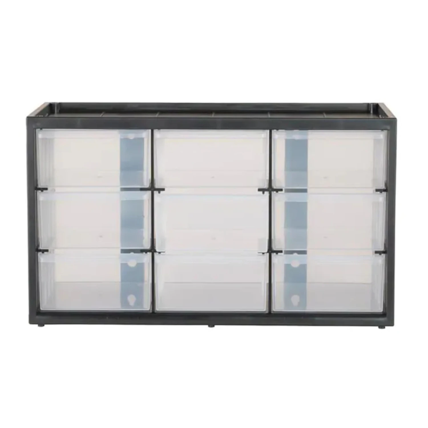 Stackable Bin System with Nine Drawers for Organized Storage
