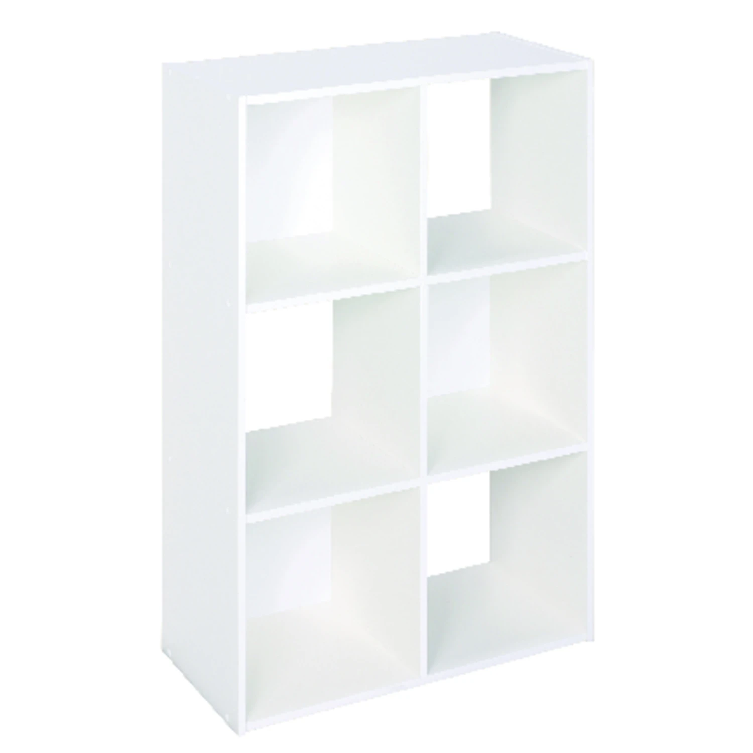 White 6-Cube Cubeicals Stackable Storage Organizer 35 and 7 Eighths by 24 and 1 Fourth by 11 and 5 Eighths Inches