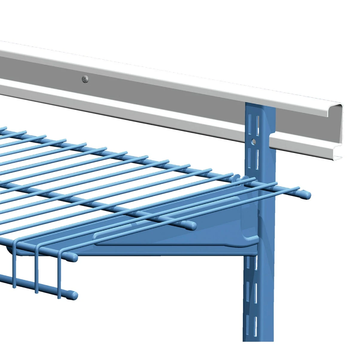 Shelftrack 40 In. White Horizontal Hang Track For Easy Installation