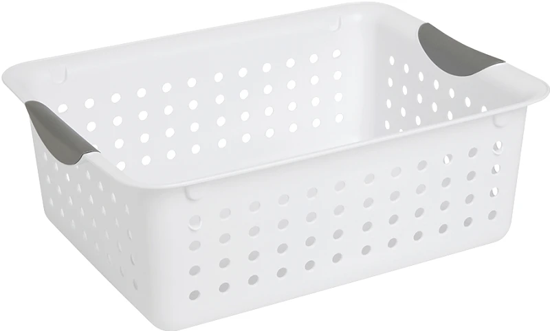 0.9 Cu Ft White Stackable Storage Bin 5 In. H X 10.75 In. W X 13.75 In. D
