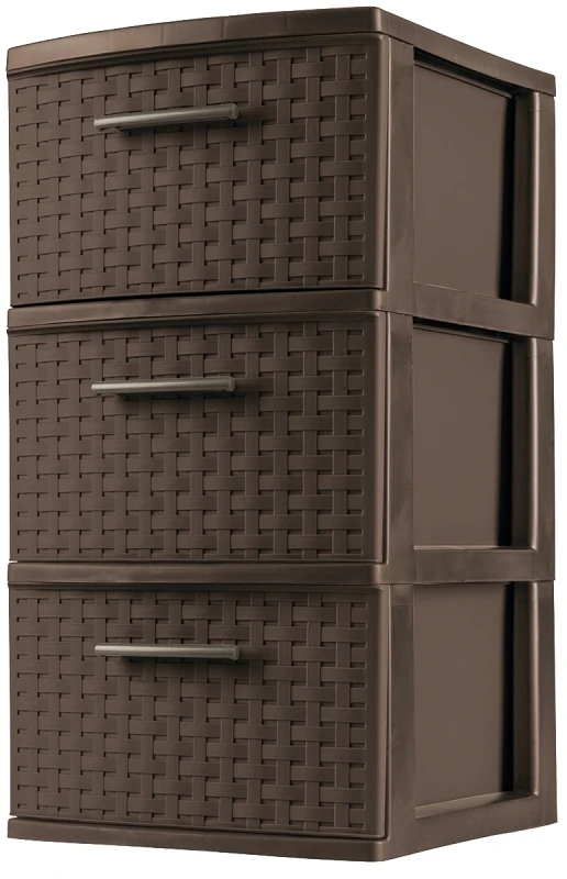 5.5 Cu Ft Brown Stackable Storage Unit 24 In. H X 12.625 In. W X 15 In. D