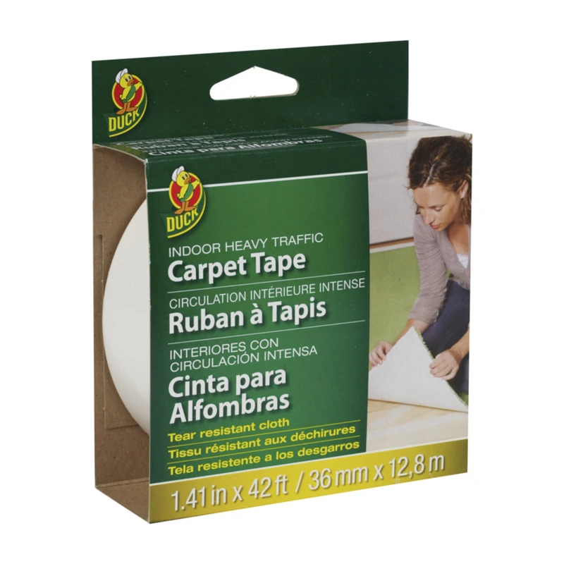 Duck Heavy Traffic 1.5 In. X 42 Ft. Indoor Carpet Tape - Durable Double Sided Adhesive