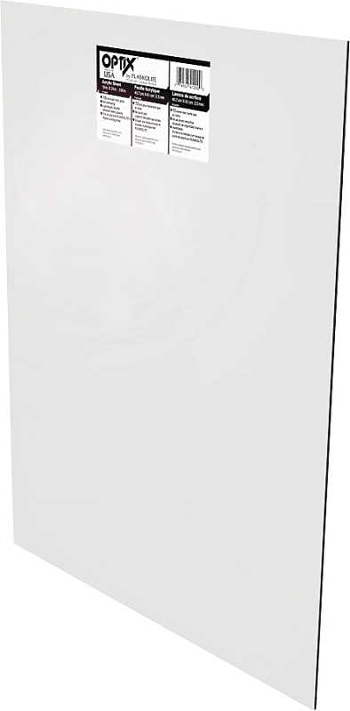 Optix 24" X 28" X 0.100" Clear Acrylic Sheet - Shatter Resistant