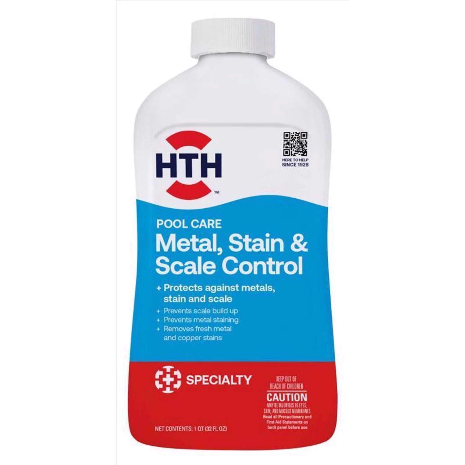 Pool Care 1 Quart Liquid Metal, Stain & Scale Control For Swimming Pools
