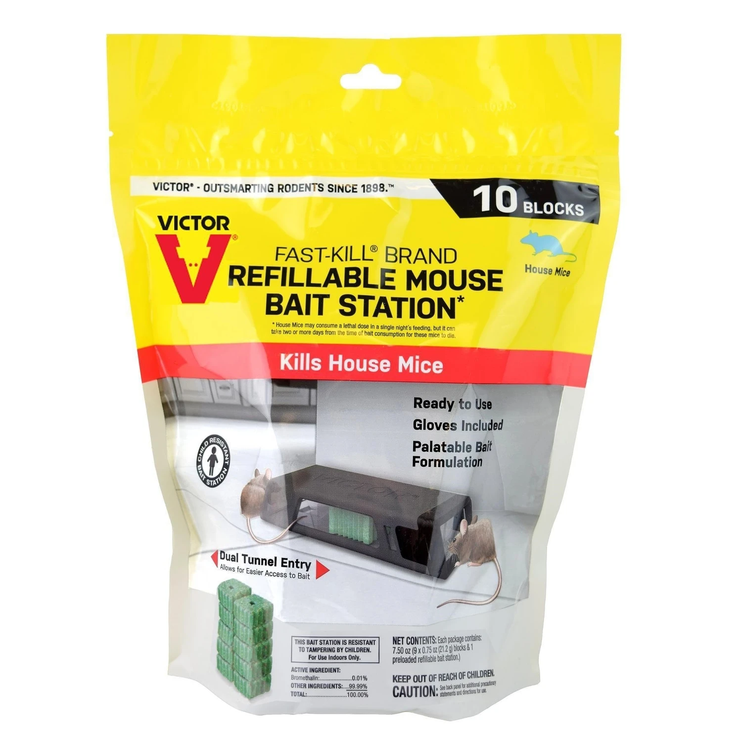 Mouse Bait Station, Refillable, 10-Ct.