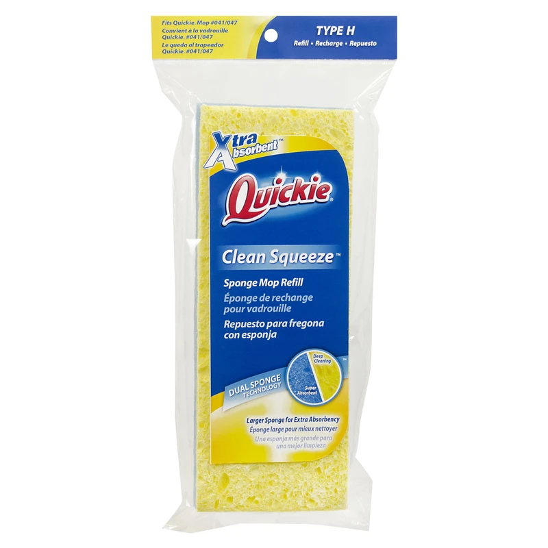 9 In. Dust Sponge Mop Refill With Microban Antimicrobial Protection 1 Pk