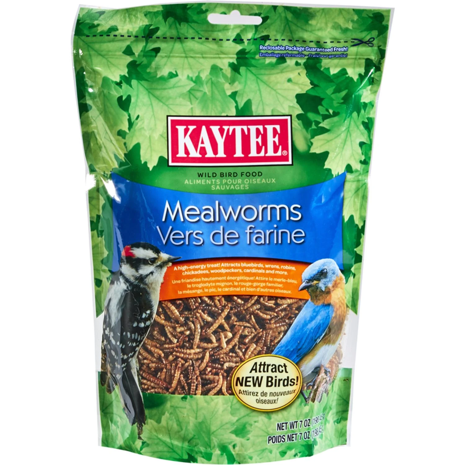 Bluebird Dried Mealworm Wild Bird Food 7 Oz Resealable Pouch