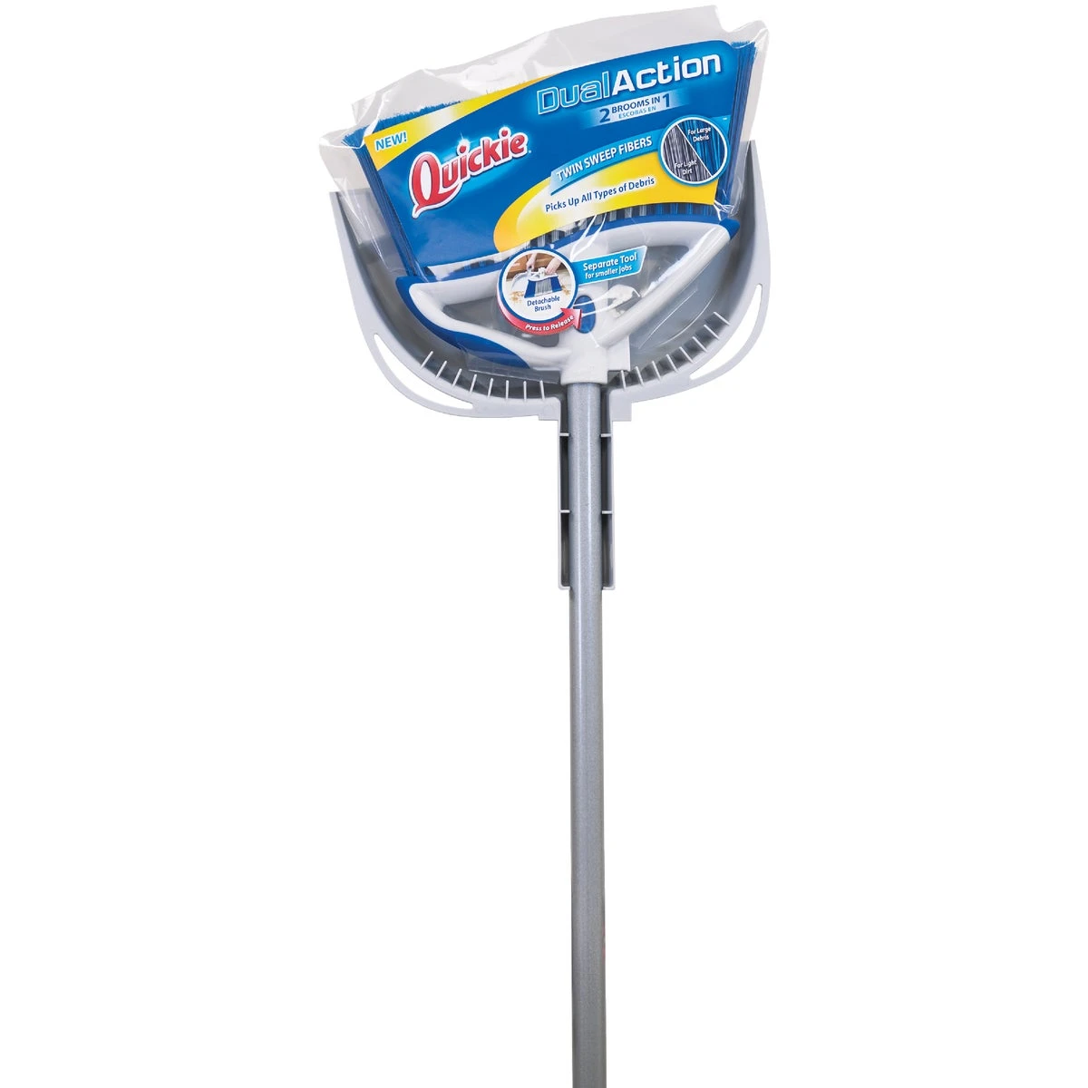 11.5 In. Dual Action Angle Broom With Dust Pan Set