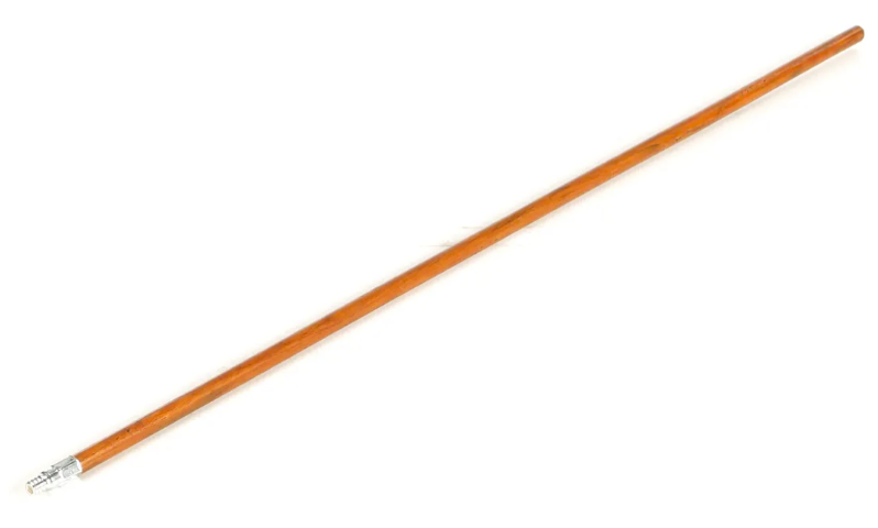 Hardwood Broom Handle with Metal Ferrule, 60 Inches Long
