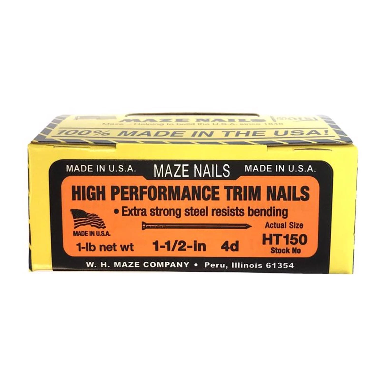 1-1/2 In. Hardwood Trim Nails, 613 Count, Heat Treated Carbon Steel