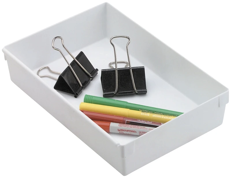 Rubbermaid 6 In. X 9 In. X 2 In. White Plastic Drawer Organizer Tray