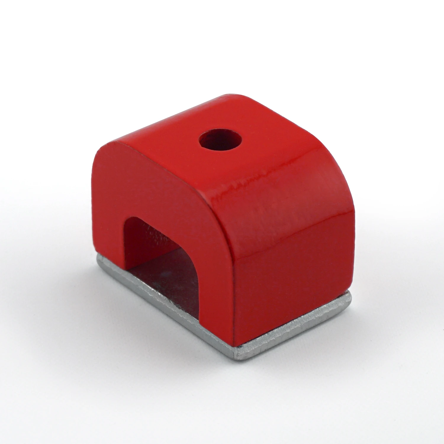 1.18 In. L X .78 In. W Red Alnico Horseshoe Magnet 13 Lb. Pull