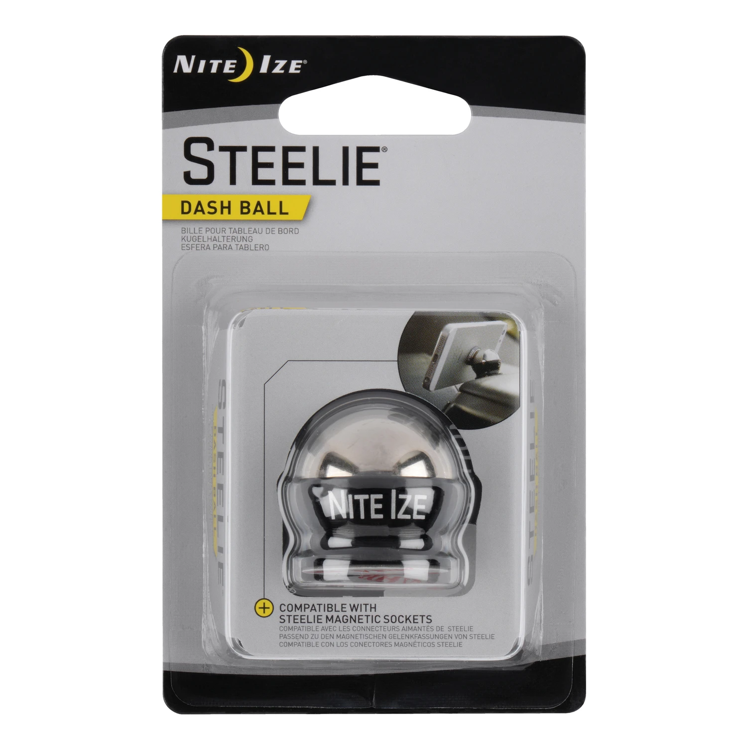 Steelie Black/silver Cell Phone Car Mount For All Mobile Devices
