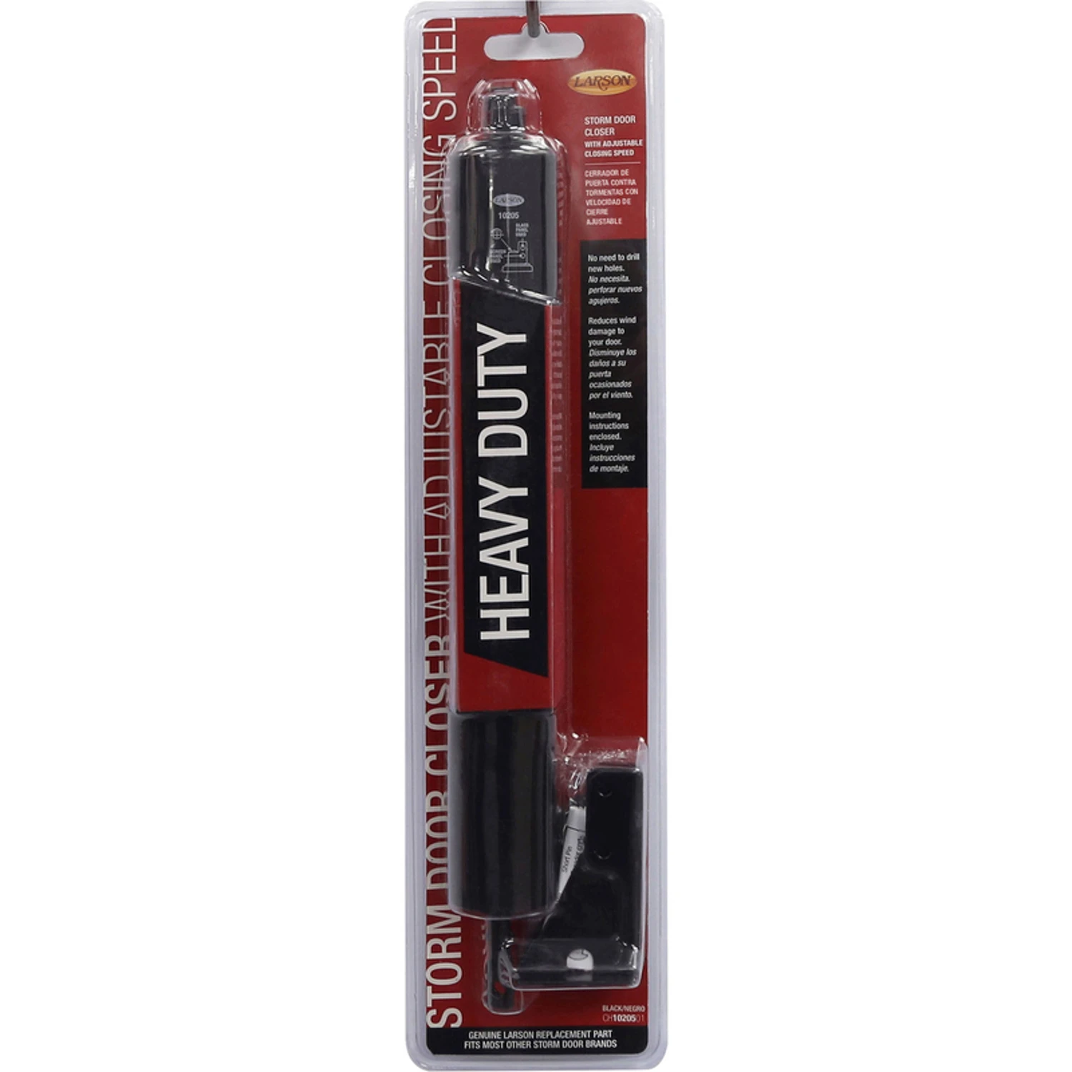 Heavy Duty Black Aluminum Pneumatic Storm Door Closer Ch1020501