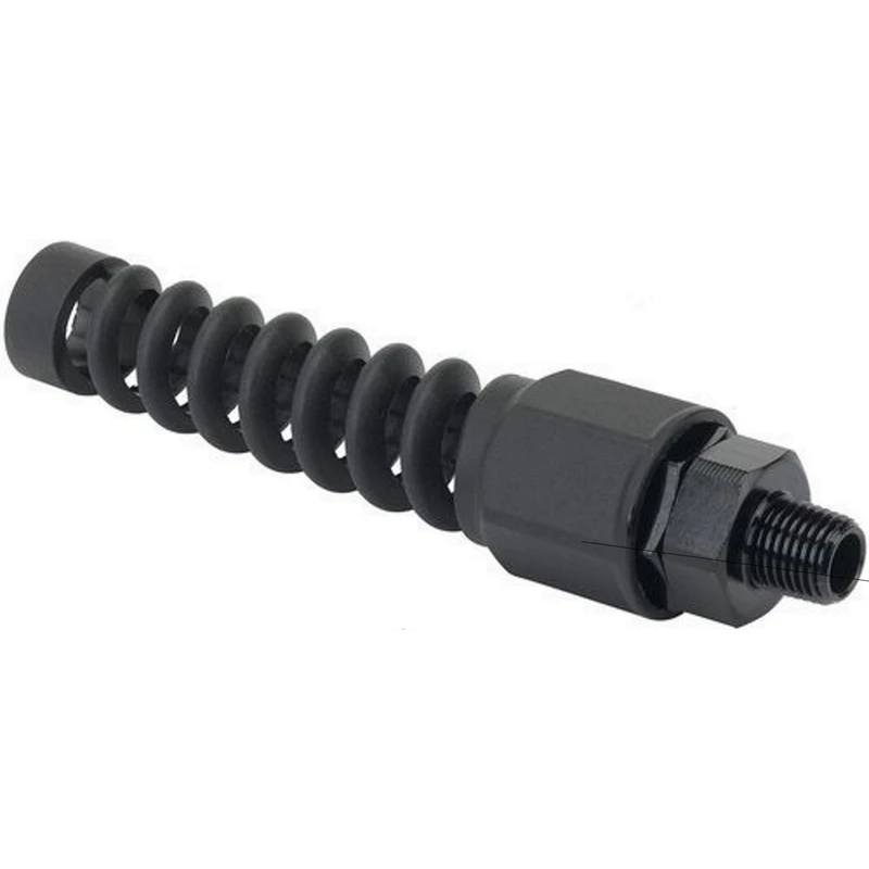 Pro 1/2 In. Barb 3/8 In. Mnpt Reusable Air Hose End With Swivel