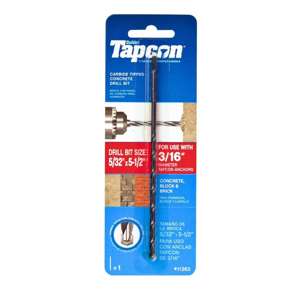 5/32-inch X 5.5-inch Carbide Concrete Drill Bit For Masonry