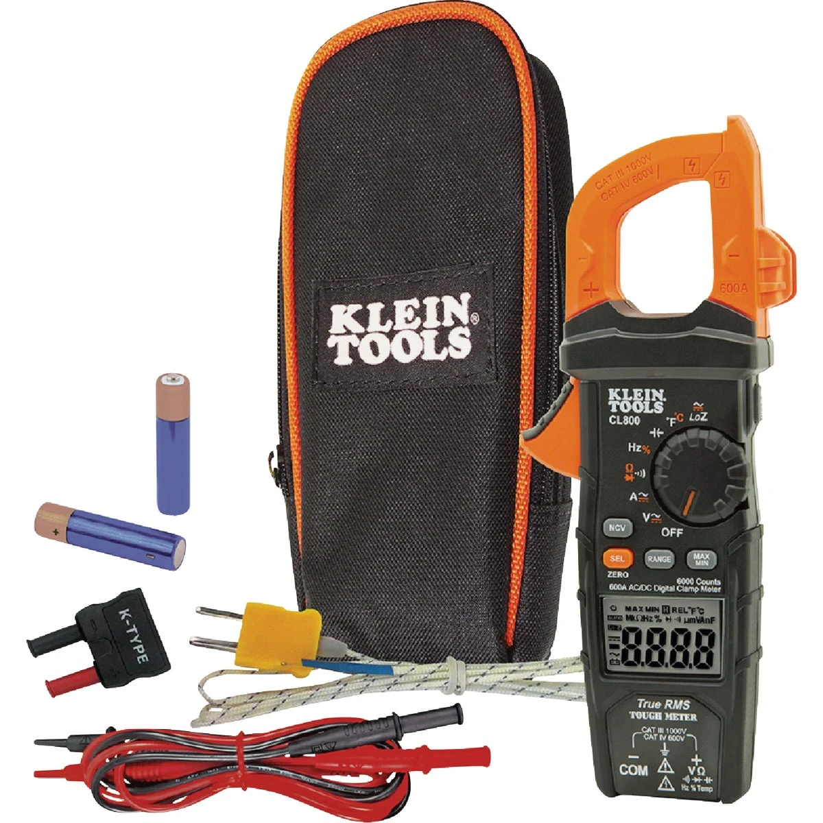 Digital Clamp Meter, AC/DC Auto Ranging, 600-Amp