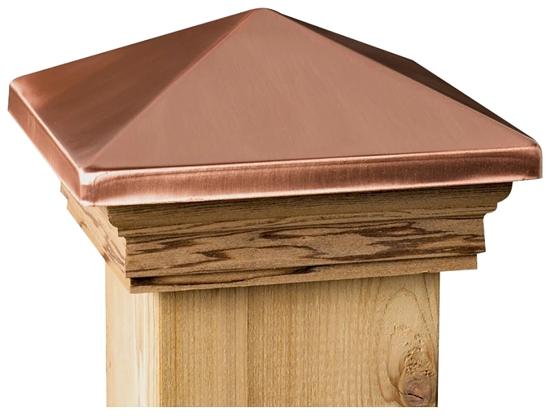 Copper Victoria Style Post Cap for 4 by 4 Inch Posts