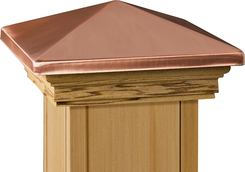 Copper Victoria Style Post Cap for 6 by 6 Inch Posts