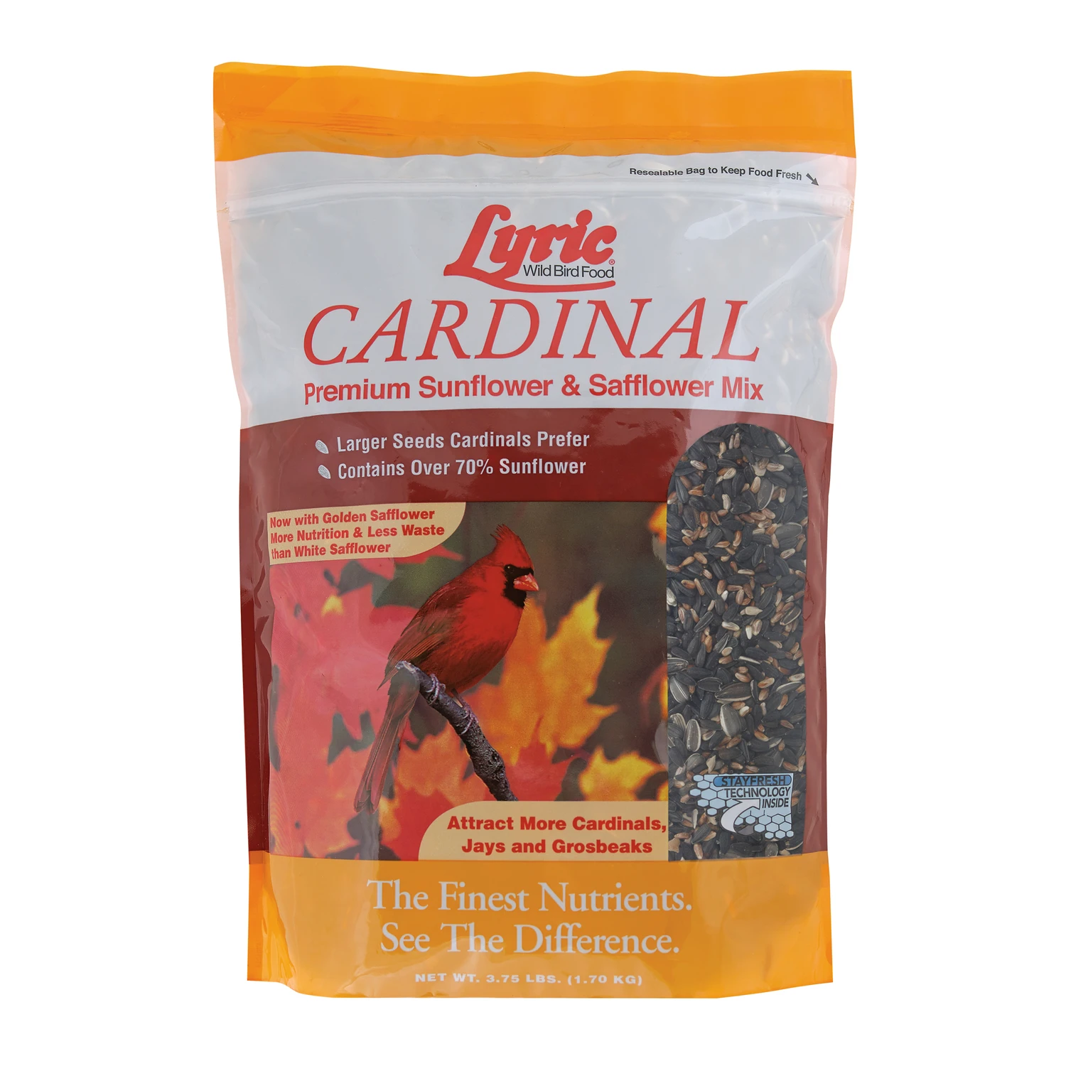 3.75 Lb. Cardinal Premium Sunflower And Safflower Wild Bird Seed Mix