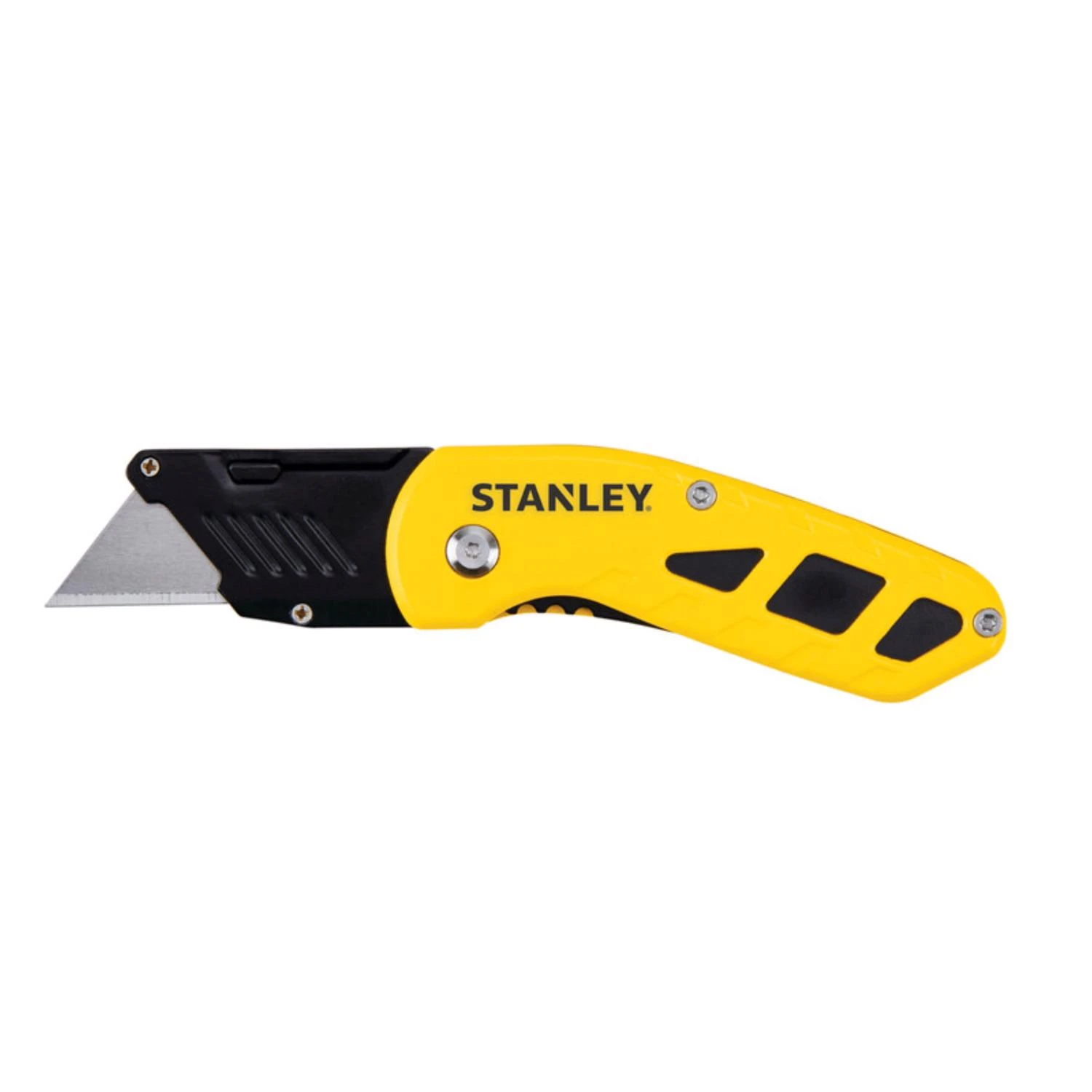 4 In. Fixed Folding Compact Utility Knife - Durable Metal Body, Lockable Blade