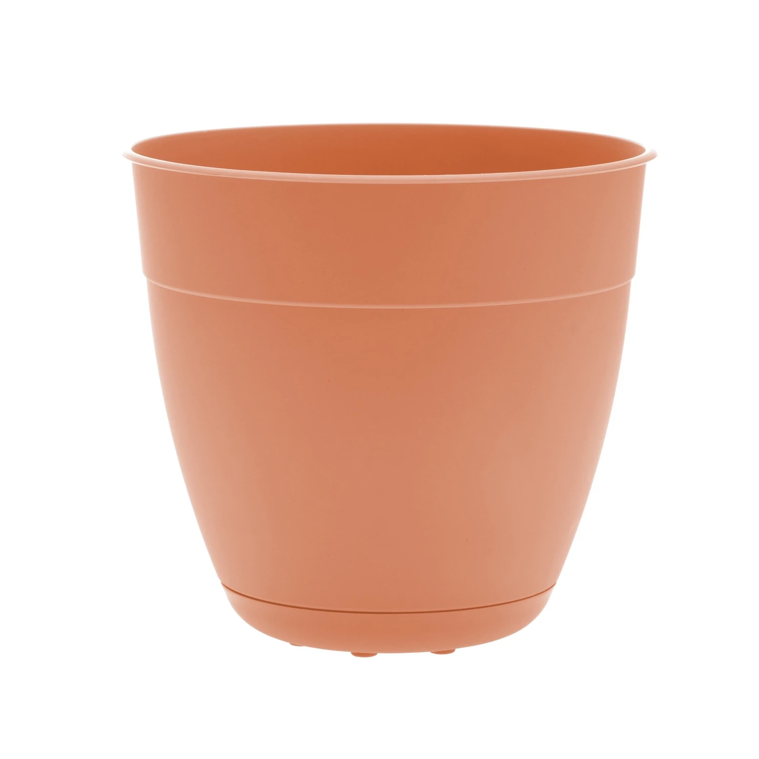 Vibrant Coral Eco Planter - 12" Dayton Recycled Material