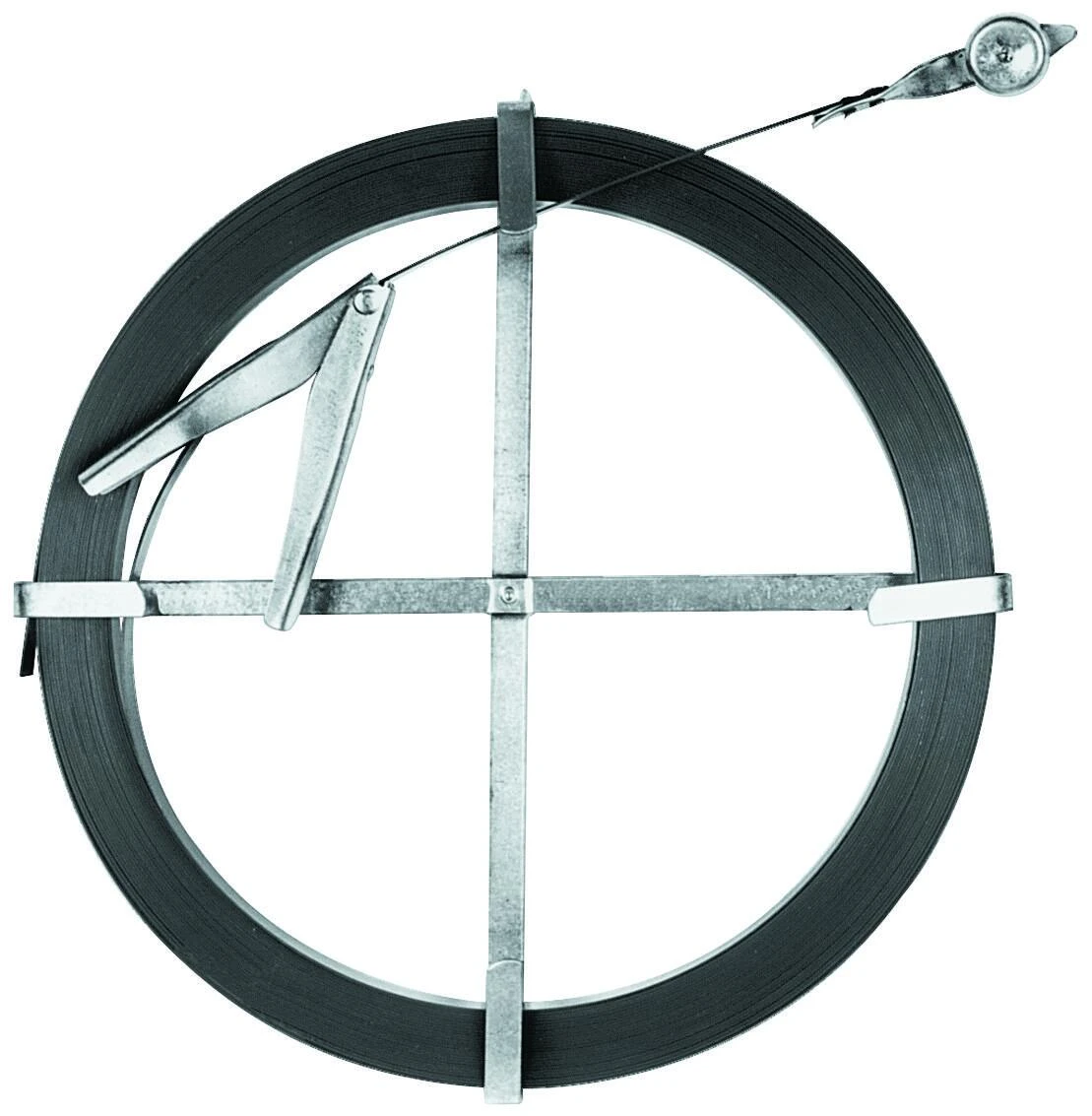 1/2 In. X 25 Ft. Flat Steel Sewer Rod With Spear Point Head