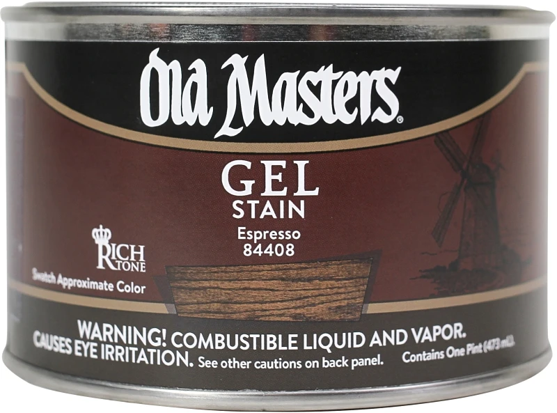 Espresso Gel Stain 1 Pint - Oil-based, Semi-transparent, Interior & Exterior Use