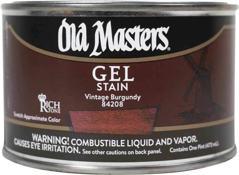 Vintage Burgundy Oil-based Gel Stain 1 Pint For Wood Finishing