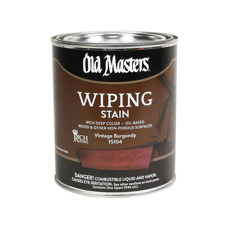 Semi-transparent Vintage Burgundy Oil-based Wiping Stain 1 Quart