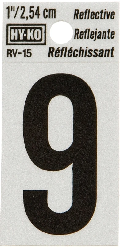 1" BLK Refl Number 9
