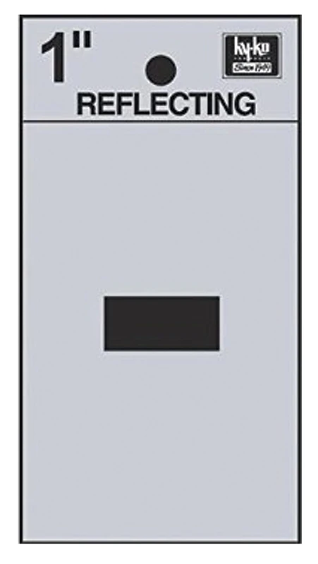 1 In. Reflective Vinyl Adhesive Hyphen Symbol On 2 In. Panel