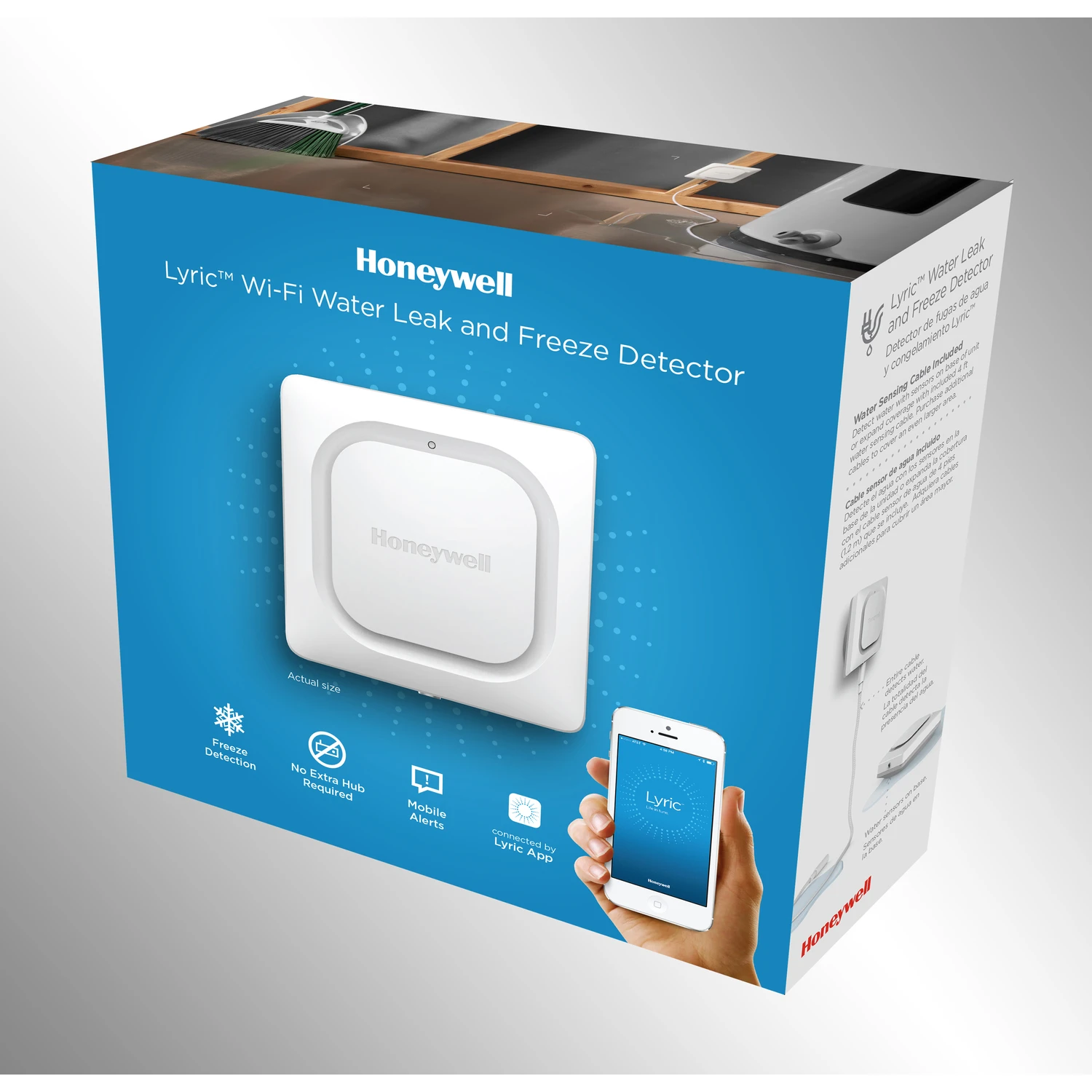 Wi-Fi Enabled Water Alarm and Freeze Detector for Home Leak and Temperature Monitoring